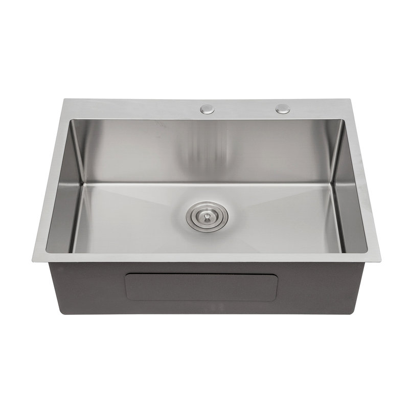 Évier de cuisine encastré à simple cuve en acier inoxydable 30 x 22 x 10 po
