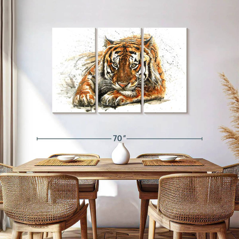 Brampt Lounging Bengal Tiger, 36" H x 57" W