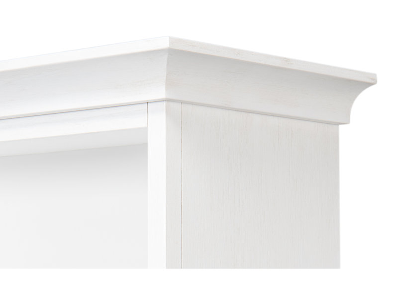 Solid Wood Bookcase, White