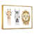 Toile avec cadre flottant or