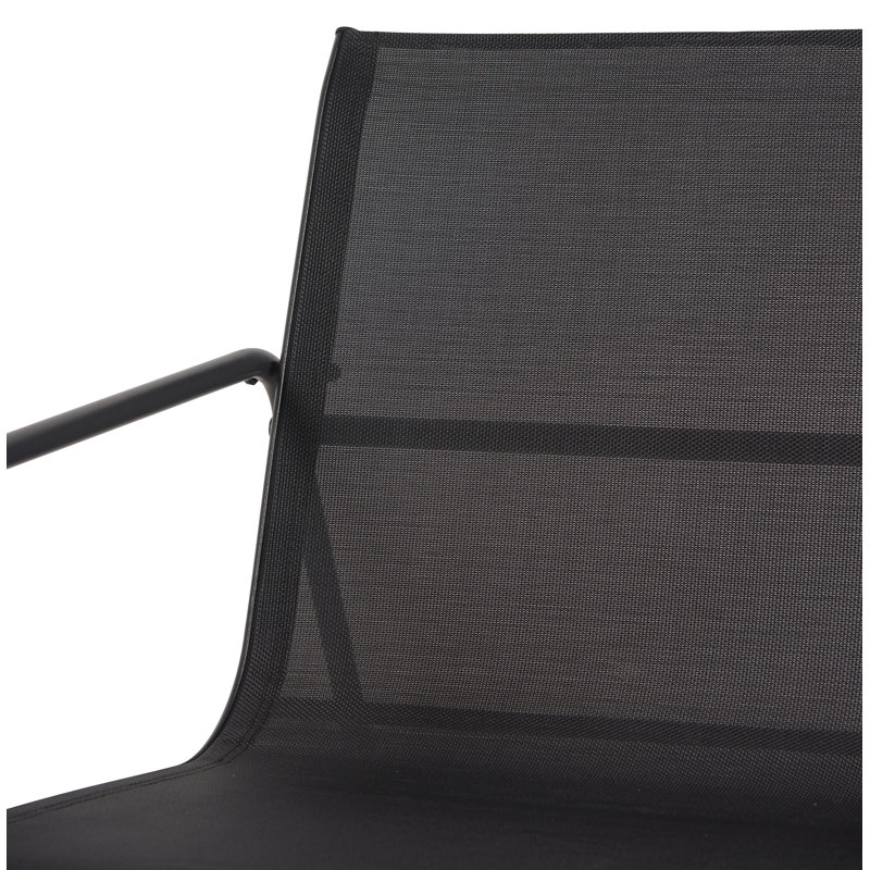 4 Person Seating Group with Textile Seats, Black