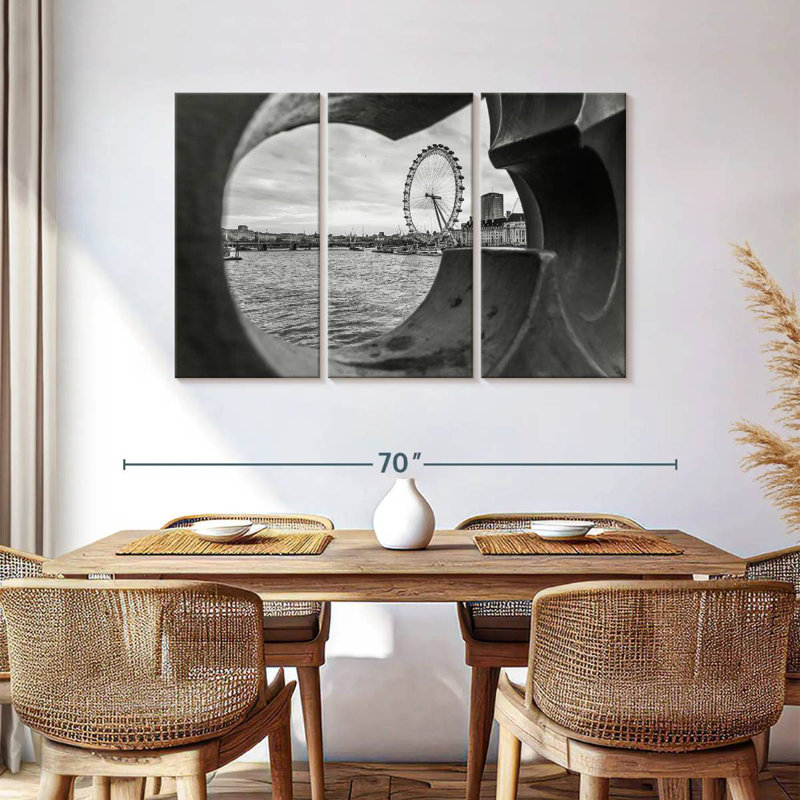 Rorry View Of London Attractions, 36" H x 57" W
