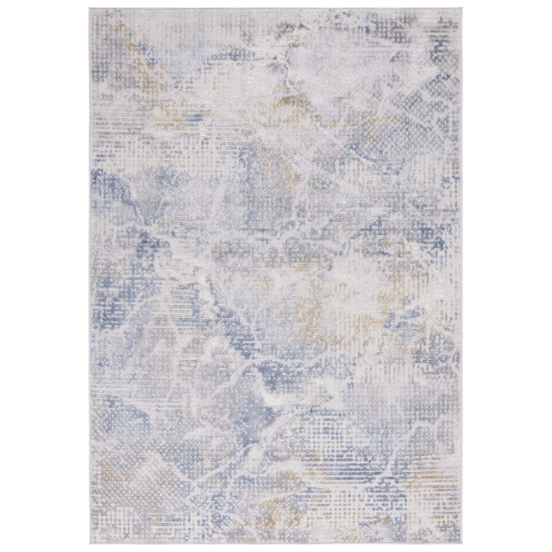 Tapis beige / bleu clair Palma 346, Rectangle 5 pi 3 po x 7 pi 6 po