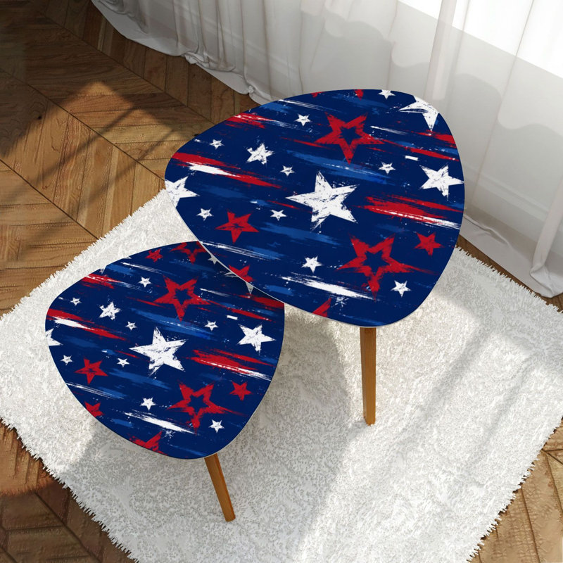 Ensemble de 2 tables basses gigognes Triangle