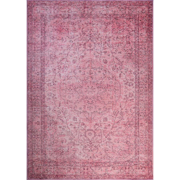 Pink Japanese Rug Latitude Vive Birute Oriental Machine Woven Pink Area Rug | Wayfair.co.uk