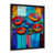 Impression noire sur toile encadrée