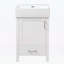 Meuble-lavabo minimaliste avec lavabo en céramique, structure en bois et tiroir-2036521877