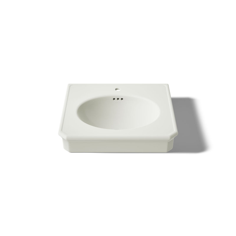 Lavabo de salle de bain rectangulaire sur pied 24 "Claude par Studio McGee, Robinets à monotrou, Dune