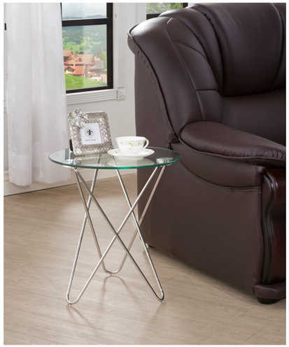 Sawyer Glass Top End Table