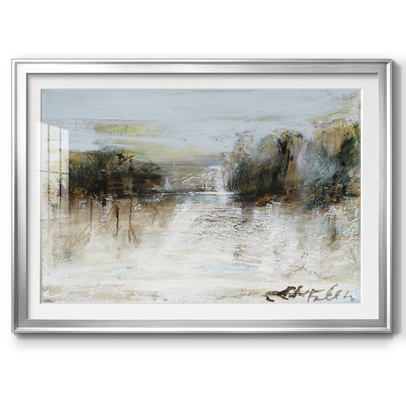 Wintery Horizon, cadre en I avec cadre biseauté et verre biseauté, Argent, H 15 po x l 21 po x P 1,5 po
