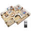 Commode pour femme 6 tiroirs Annyka, noire et grise-209598836