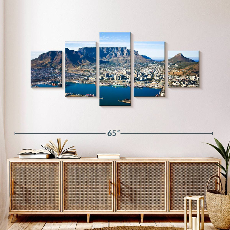 Cape Town Aerial View, 24" H x 55" W