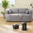 Compact Gray Chenille Sofas Couch For Modern Living Space