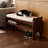 Modern Upholstered Entryway Bench with Wooden Frame and Lower Shoe Storage Shelf