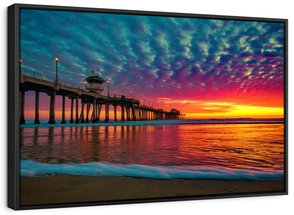 Elephant Stock Colorful Huntington Dock Canvas Print Wayfair