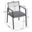 Ensemble de 2 fauteuils de salle à manger en aluminium avec coussins pour terrasse