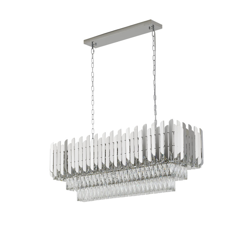 Lustre en cristal 12 lumières Modern , Chrome