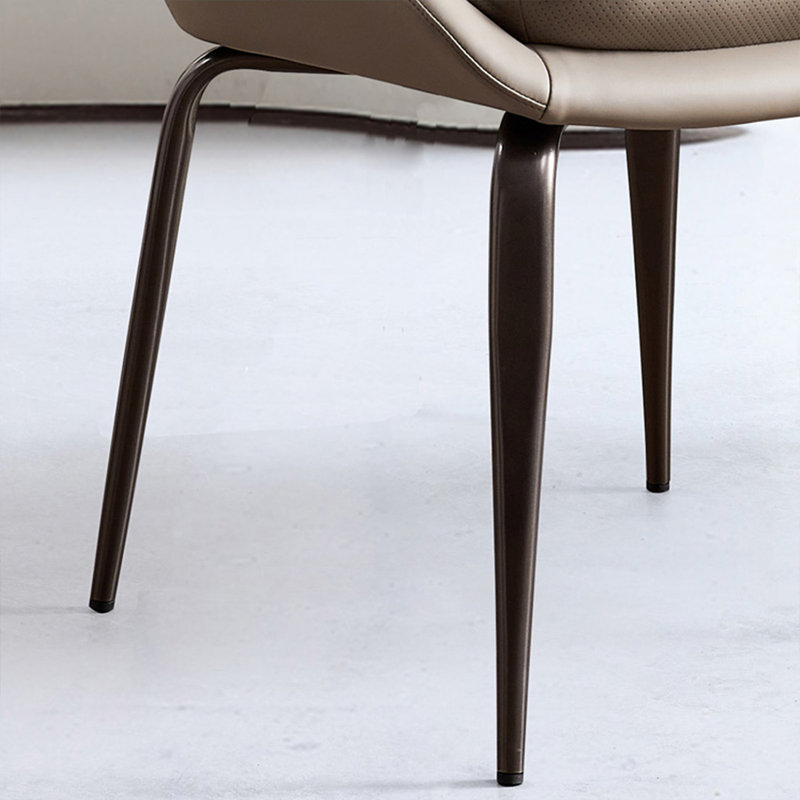 Chaise d'appoint à dossier beige uni (ensemble de 2), Beige