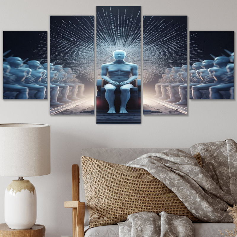 Tonquin - Décoration murale robot - 5 panneaux
