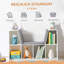 Bibliothèque pour 6 enfants avec coin lecture et coussin, rangement polyvalent pour la chambre à coucher, le salon, Pure