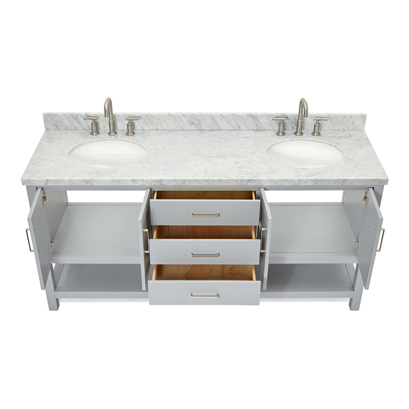 Magnolia Bath Vanity Oval Basin S073DCWOV, Gray
