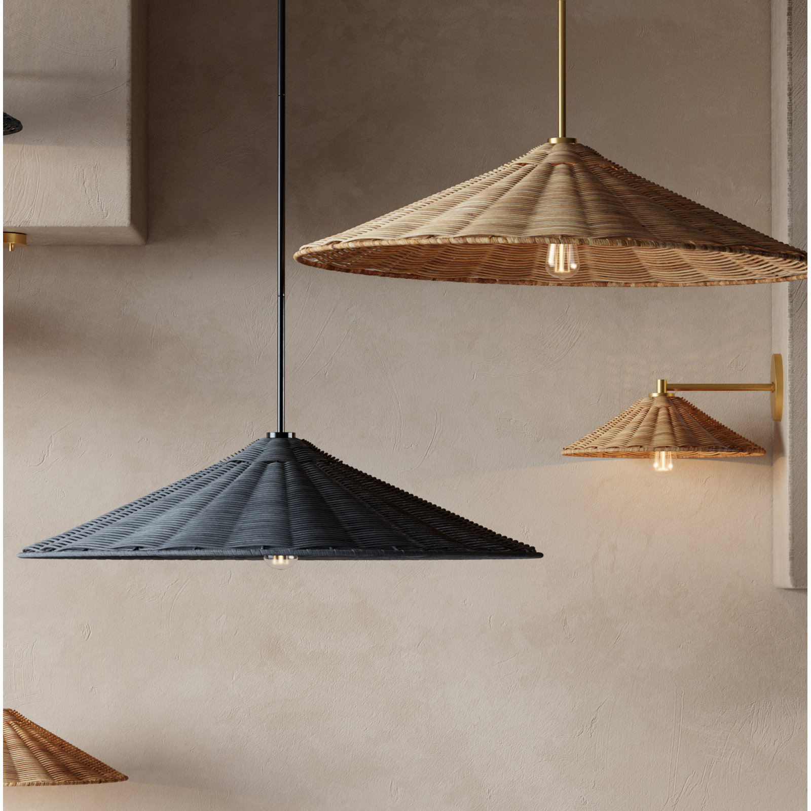 Lilliana Single Light Semi Flush Mount, Matte Black