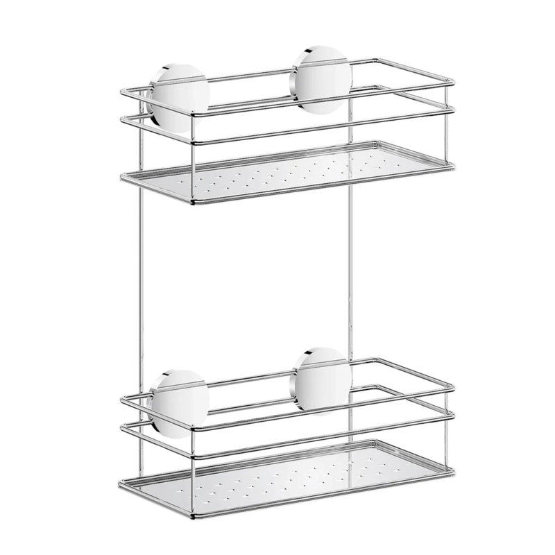 Panier de douche double adhésif Sef, Chrome