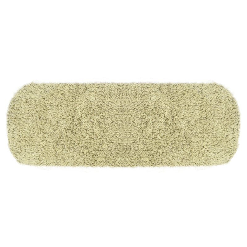 100% Cotton Tufted Bath Rug, Extra Soft & Machine Washable 10x22" Tank Cover, Green