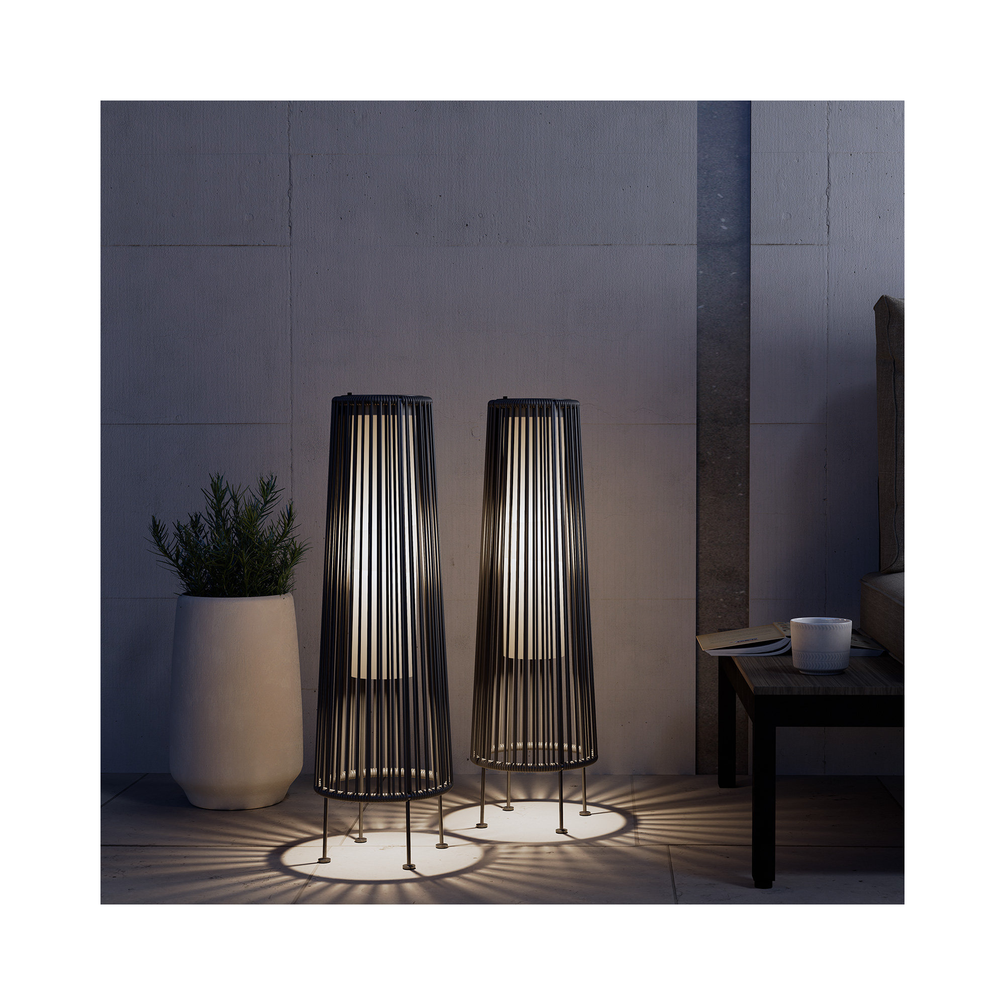 GORDES Floor Solar Light, Gray