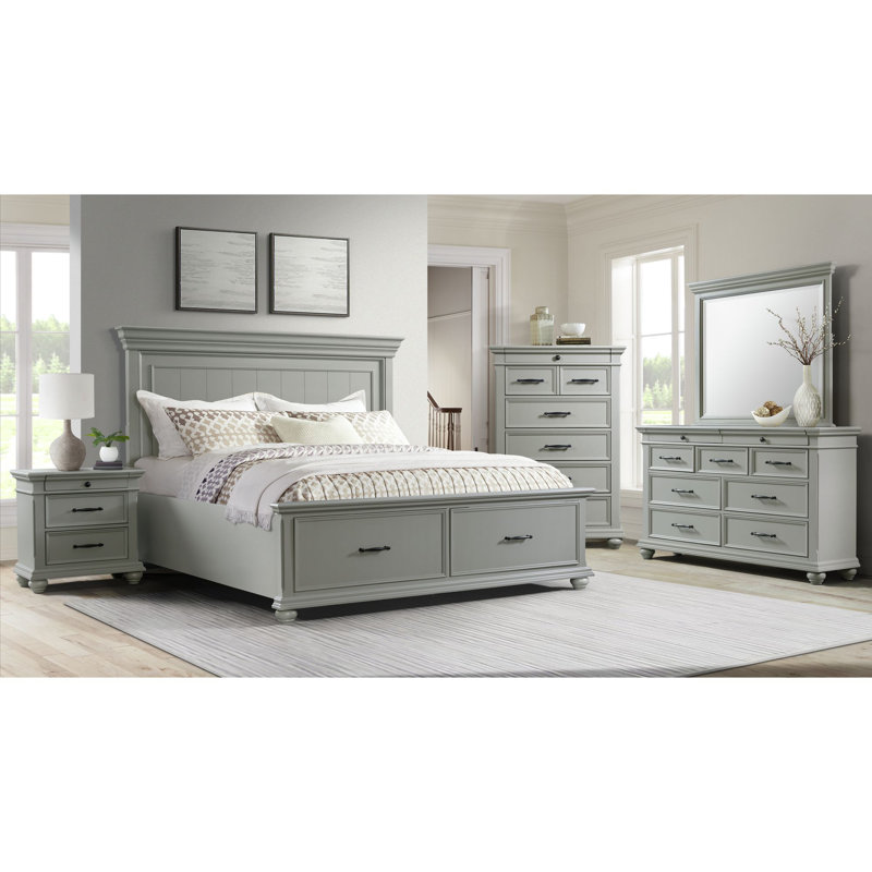 Amarilis Metal Platform Storage Bed, King
