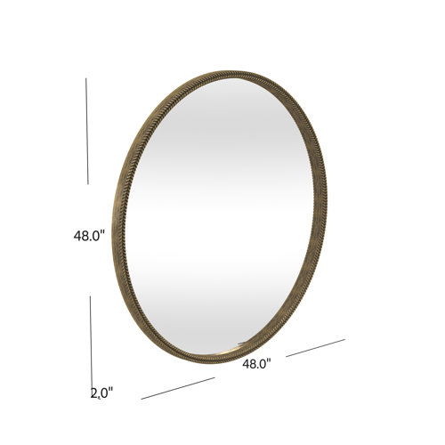 Darby Home Co Round Bronze Premium Resin Wall Mirror & Reviews | Wayfair