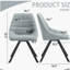 Chaise de salle à manger, chaise en tissu épais, ensemble de pieds en métal 2 pièces, gris-894191197