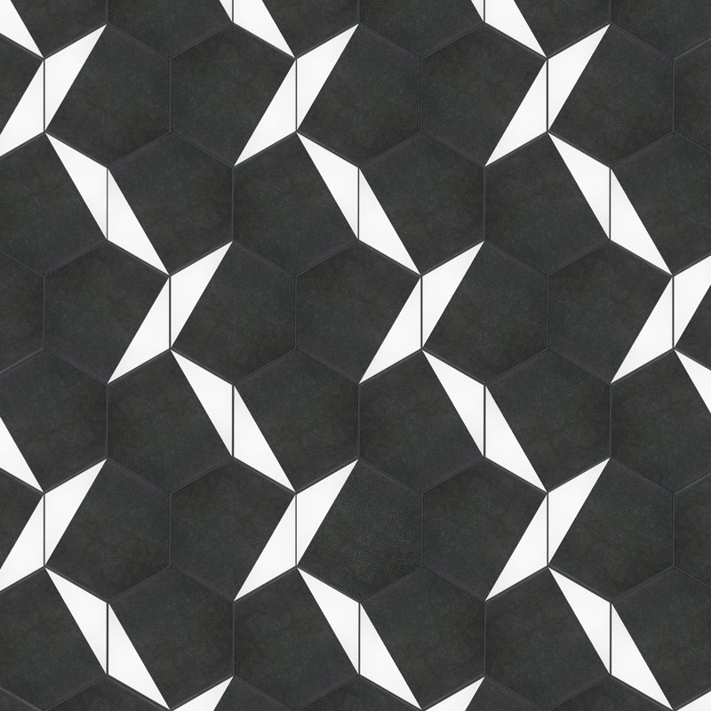 Peak Hex 9" x 10" Porcelain Field Wall and Floor Tile
