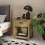 Tables de chevet en bois compactes avec rangement, conception compacte moderne pour la chambre à coucher