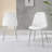Eubanks High Gloss Double Pillar Dining Table Set with 4 Luxury Faux Leather Dining Chairs-122561383-83251661