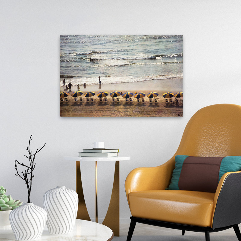 Chaise Beache Coastal A Day At The Beach, H 24 po x l 16 po