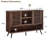 46" Breathable Storage Sideboard with adjustable shelves & Slatted Sliding Door-12275043