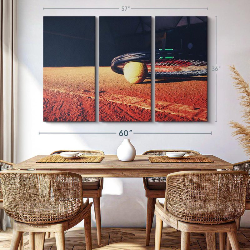 «Tennis Sport» sur toile, H 36 po x l 57 po x P 1,25 po