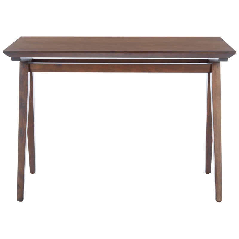 Jerry Solid Wood Solid Wood Writing Desk, Walnut