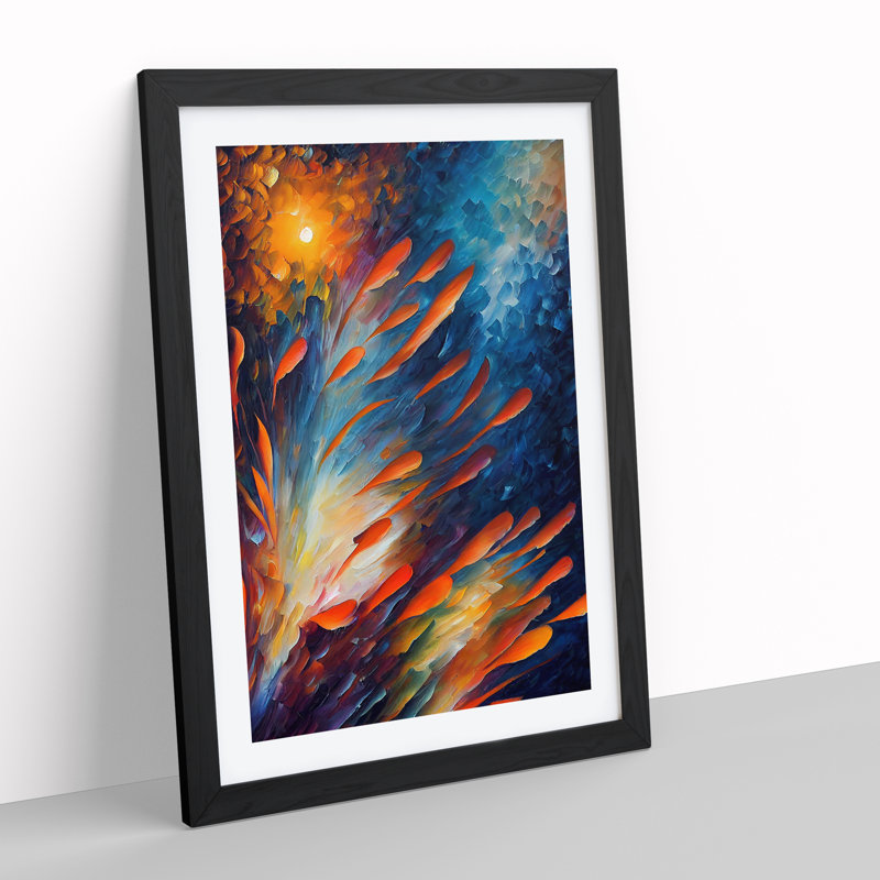 Beauty Of The Coral Reef No.2 - Single Picture Frame Print, Black, 64cm H x 46cm W x 2cm D