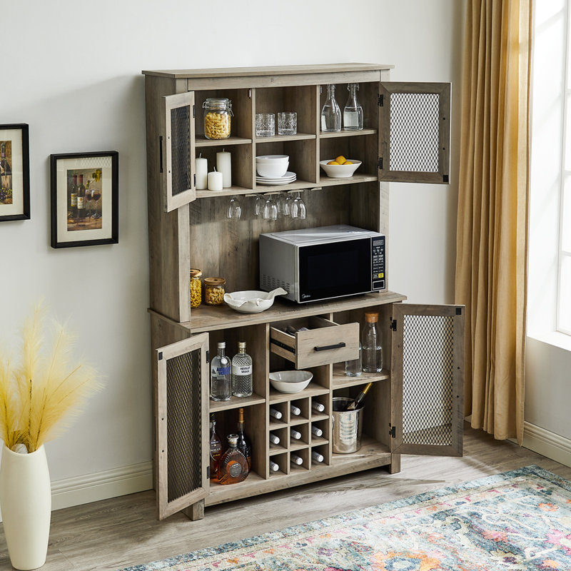 Armoire bar, gris