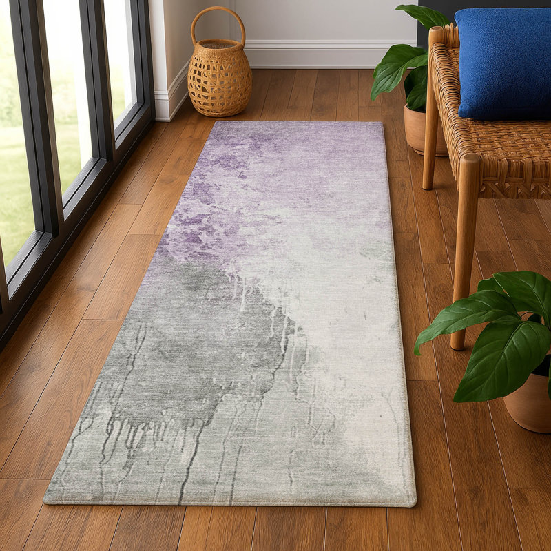 Premium Machine Washable Stallings AMF1842 Abstract Rug, Runner 2'3" x 7'6"