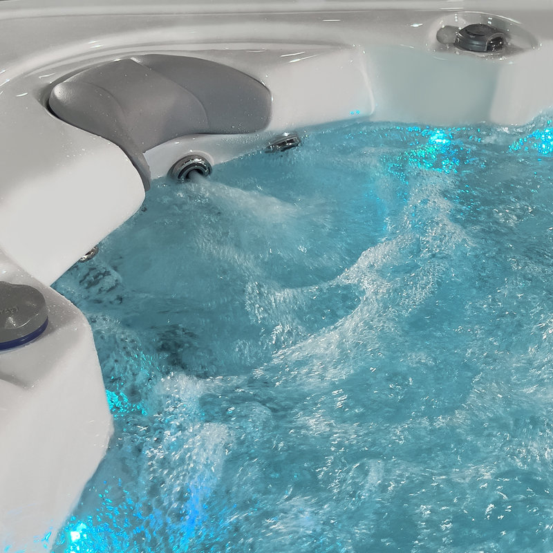 Scenic 6-Person 69-Jet 120-Port Lounger 4-Pump Spa w/Triple Water Columns by Aqualife by Strong Spas