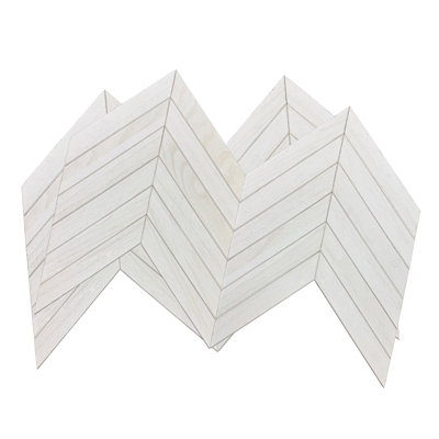 Luxdecor planches de bois véritable style chevrons - 10 pièces de planches de dosseret murales décoratives 12 x 12 planches murales carrées en bois de chêne pour la décoration intérieure 10 pieds carrés (pin blanc) k)