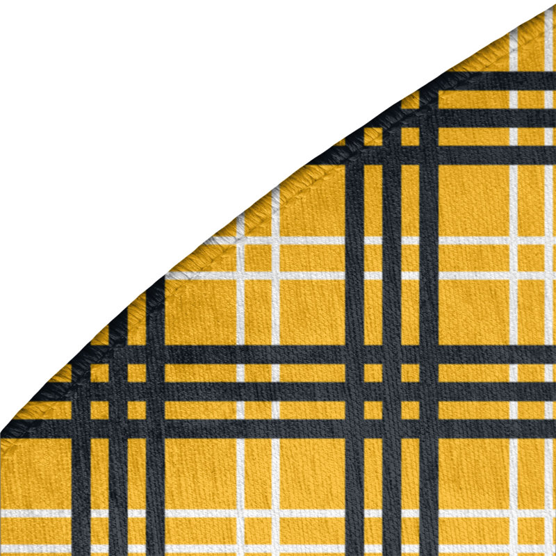 Plaid Indoor Rug, Round 5'