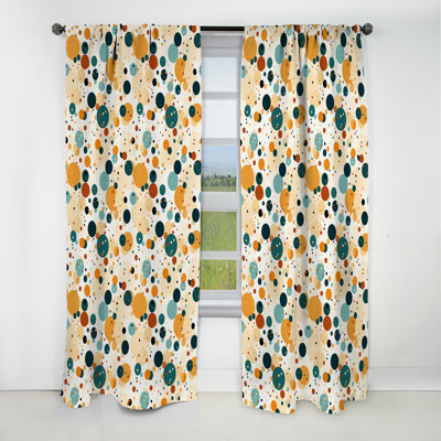 Motif à pois Classic Charm - rideau abstrait - rideau occultant - 1 panneaux