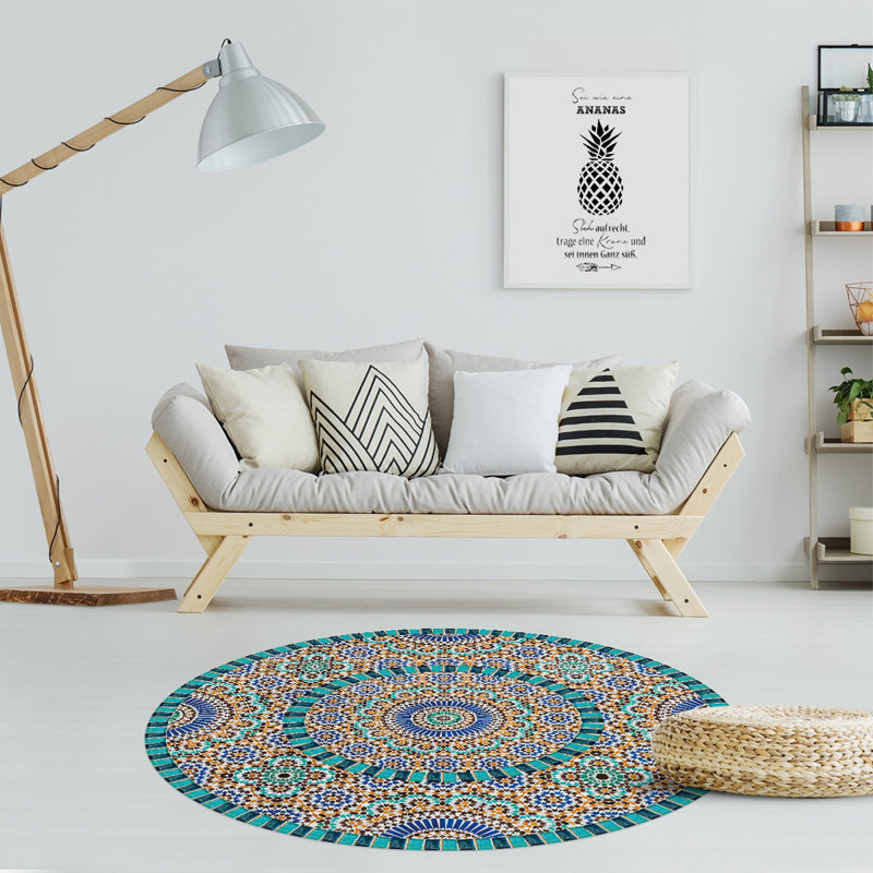 Bynoe Non-Slip Indoor Doormat, Round 136cm