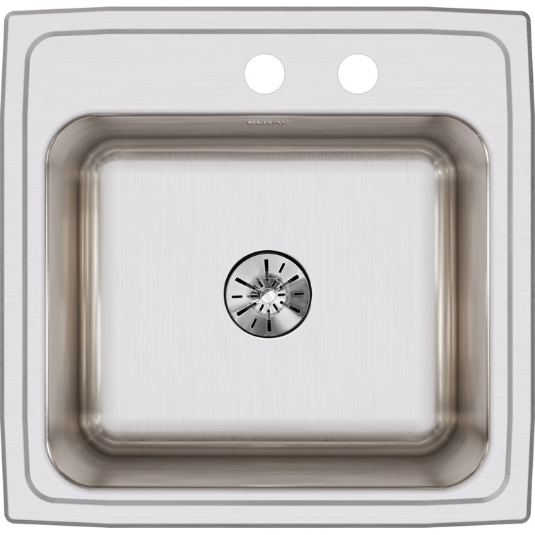 Lustertone 22" L x 19.5" W Drop-In Kitchen Sink with Drain Assembly