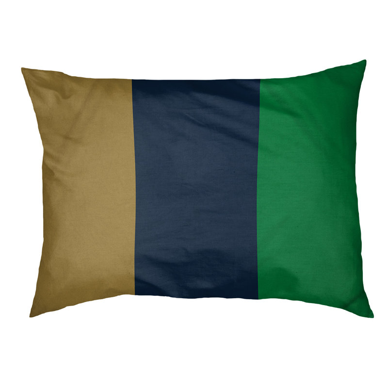 Coussin Golden State, Grand (l 40 po x P 30 po x H 6,5 po), Doré / bleu / vert