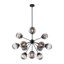 Lustre sphérique Art déco à 12 lumières en verre dégradé de style Sputnik-1199518896